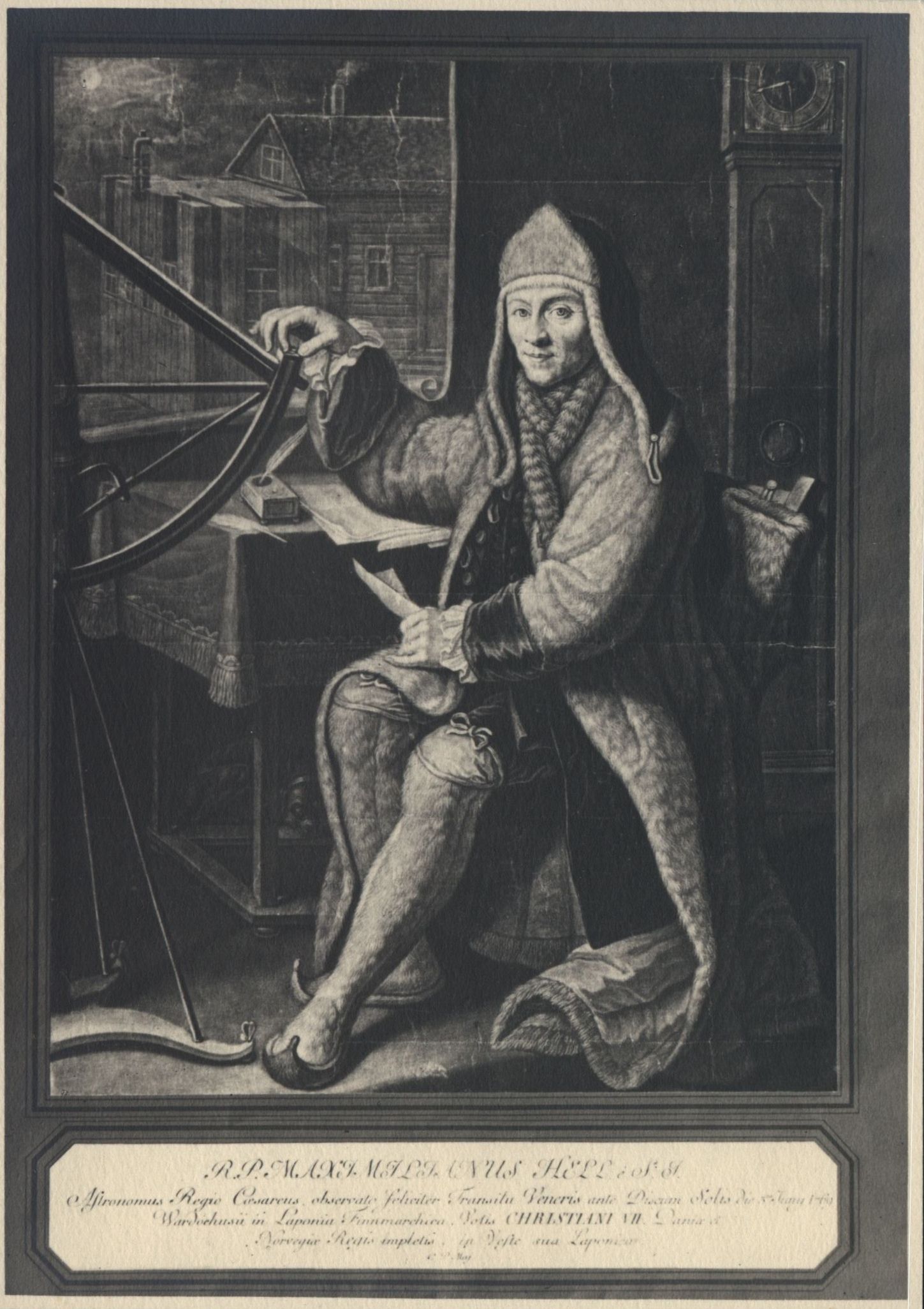 Porträt von Maximilian Hell in Lappländischer Tracht